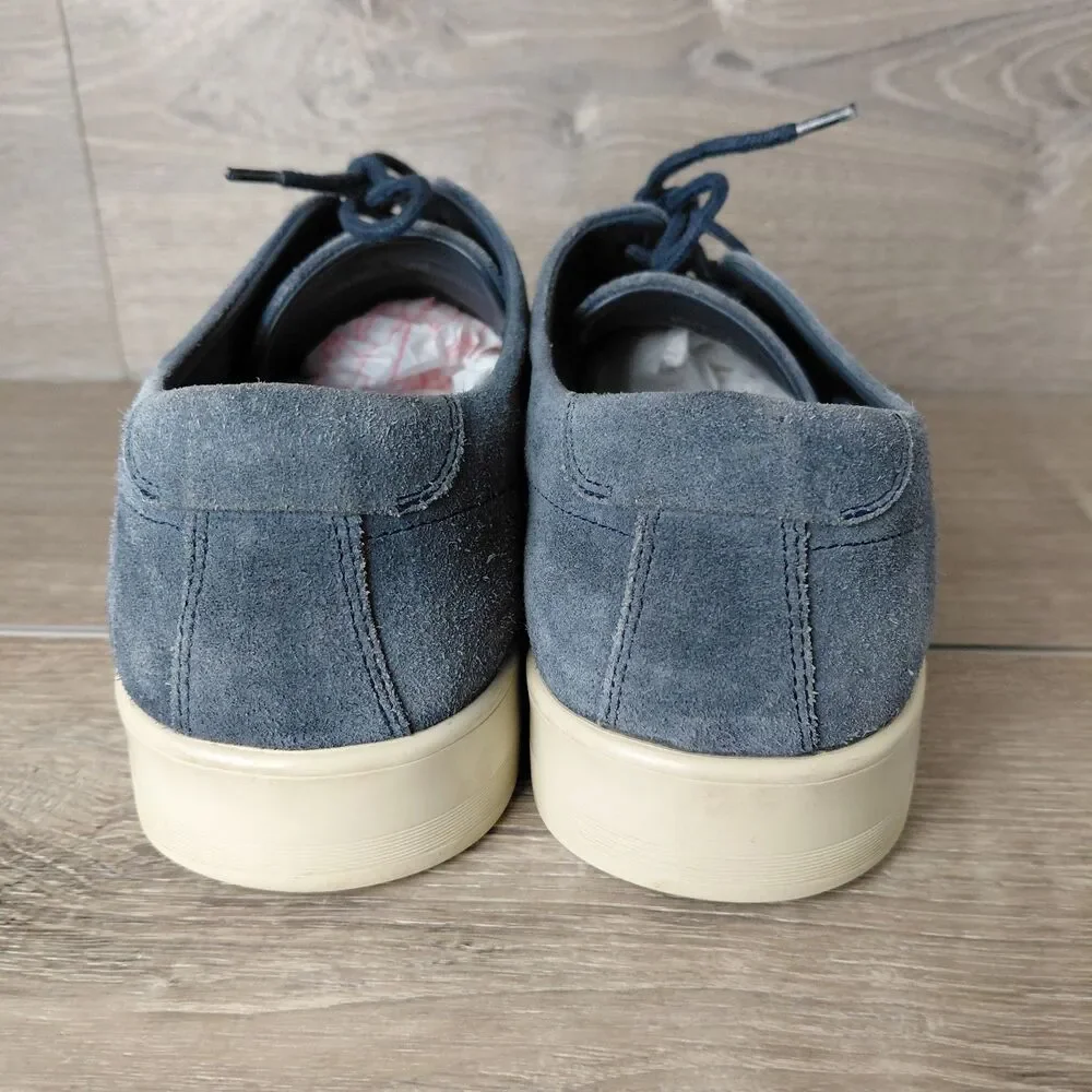 Allen Edmonds Driggs Derby Sneakers Mens 9.5 Blue Suede Leather Casual Shoes USA